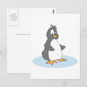 einsamer Pinguin Postkarte (Vorne/Hinten)