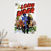 Einsamer Reiter und Apache Vintage Comics Poster (Küche)