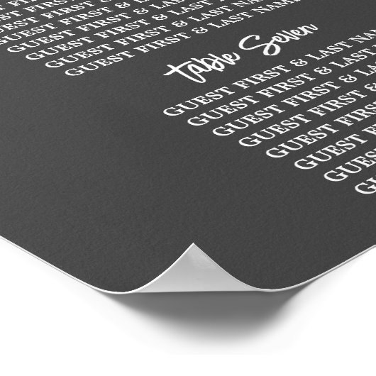 einsamer Sand Dollar, Holzkohle, Hochzeitssitzdiag Poster (Ecke)