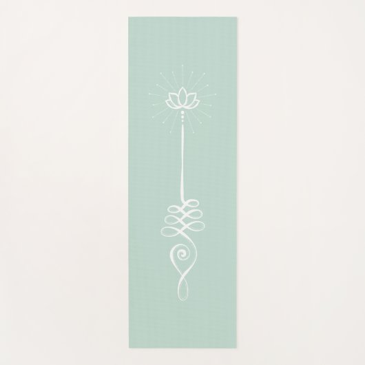 Einsamer Schlichter Hintergrund - Minze + Schneemo Yogamatte (Vorderseite)