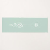 Einsamer Schlichter Hintergrund - Minze + Schneemo Yogamatte (Vorderseite (Horizontal))