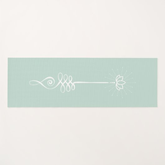 Einsamer Schlichter Hintergrund - Minze + Schneemo Yogamatte (Vorderseite (Horizontal))