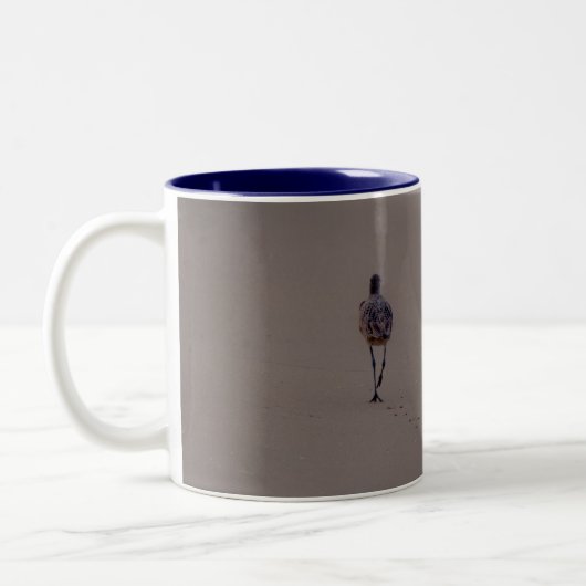Einsamer Shorebird Zweifarbige Tasse (Links)