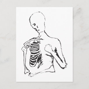 einsamer Skele Postkarte