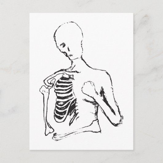 einsamer Skele Postkarte (Vorderseite)