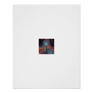 Einsamer Spaziergang Kosmischer Wirbel Poster