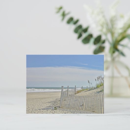 einsamer Strand Postkarte (Stehend Vorderseite)