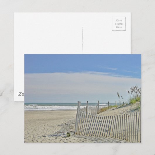 einsamer Strand Postkarte (Vorne/Hinten)