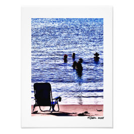 Einsamer Vorsitz. Fotodruck