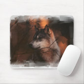 Einsamer Wolf 2 Mousepad (Mit Mouse)