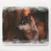 Einsamer Wolf 2 Mousepad (Vorne)