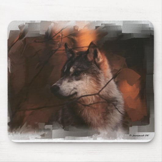 Einsamer Wolf 2 Mousepad (Vorne)