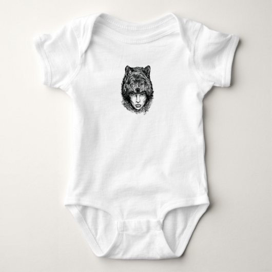 Einsamer Wolf Baby Strampler (Vorderseite)