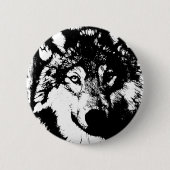 Einsamer Wolf Button (Vorderseite)
