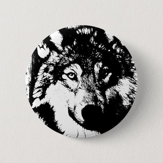 Einsamer Wolf Button (Vorderseite)