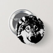 Einsamer Wolf Button (Vorne & Hinten)