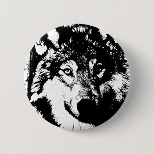 Einsamer Wolf Button