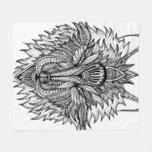 Einsamer Wolf Fleecedecke (Vorderseite (Horizontal))