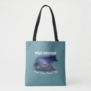 Einsamer Wolf-Galaxie-Silhouette (wilde Universum) Tasche