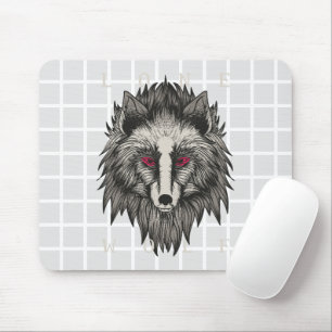 Einsamer Wolf Grid Mauspad
