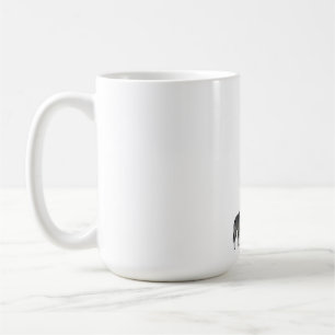 Einsamer Wolf heult bei goldenem Vollmond - Wildli Kaffeetasse