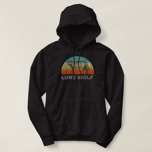 Einsamer Wolf Hoodie (Design vorne)
