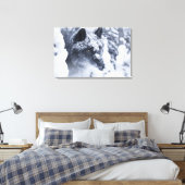 Einsamer Wolf im Schnee Leinwanddruck (Insitu (Schlafzimmer))