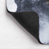Einsamer Wolf im Schnee Mousepad (Ecke)