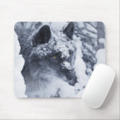 Einsamer Wolf im Schnee Mousepad (Mit Mouse)