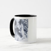 Einsamer Wolf im Schnee Tasse (Vorderseite Links)
