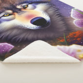 Einsamer Wolf in der Nacht Sherpadecke (3/4)