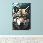 Einsamer Wolf Leinwanddruck (Insitu (Holzboden))