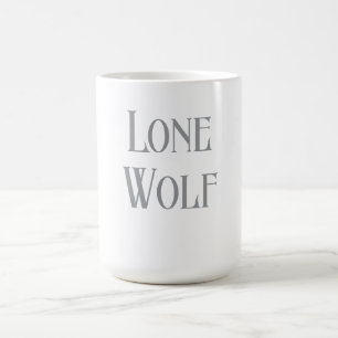 Einsamer Wolf Männlicher Sigma Moderne Minimalist Kaffeetasse