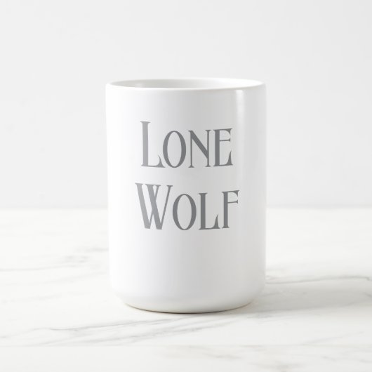 Einsamer Wolf Männlicher Sigma Moderne Minimalist Kaffeetasse (Mittel)
