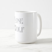 Einsamer Wolf Männlicher Sigma Moderne Minimalist Kaffeetasse (VorderseiteRechts)