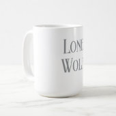 Einsamer Wolf Männlicher Sigma Moderne Minimalist Kaffeetasse (Vorderseite Links)