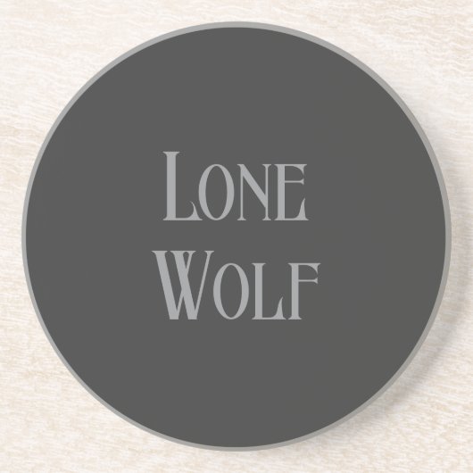 Einsamer Wolf Männlicher Sigma Moderne Minimalisti Getränkeuntersetzer (Vorne)