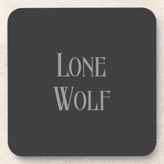 Einsamer Wolf Männlicher Sigma Moderne Minimalisti Getränkeuntersetzer (Vorderseite)