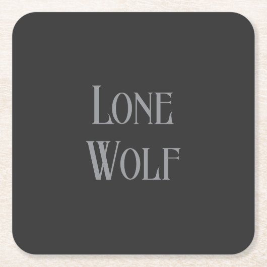 Einsamer Wolf Männlicher Sigma Moderne Minimalisti Rechteckiger Pappuntersetzer (Vorderseite)
