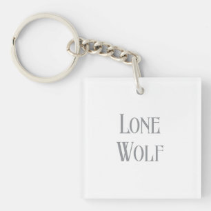 Einsamer Wolf Männlicher Sigma Moderne Minimalisti Schlüsselanhänger