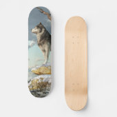 Einsamer Wolf Skateboard (Vorderseite)