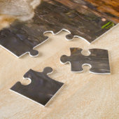 Einsamer Wolf spiegelt sich im Teich Puzzle (Seite)