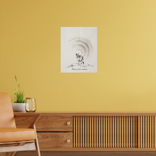 Einsamer Wolf Wandkunst Druck Poster