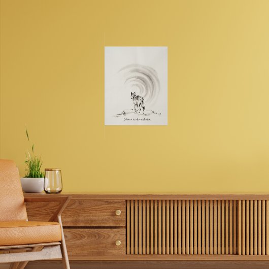 Einsamer Wolf Wandkunst Druck Poster (Wohnzimmer 2)