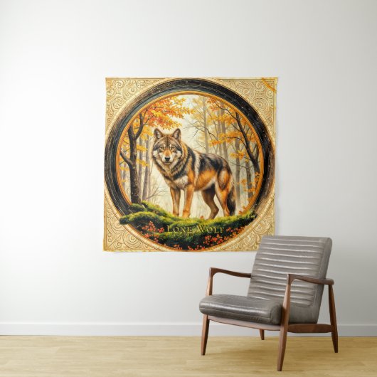 Einsamer Wolf Wandteppich (Beispiel)