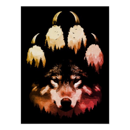 Einsamer Wolf. Wilde Seele Poster (Vorderseite)