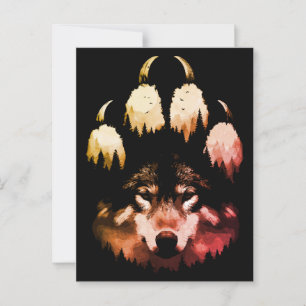 Einsamer Wolf. Wilde Seele Postkarte