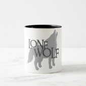 EINSAMER WOLF ZWEIFARBIGE TASSE (Mittel)