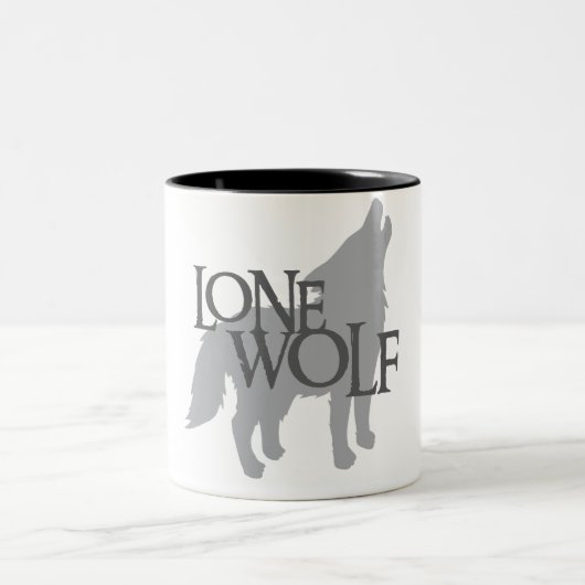 EINSAMER WOLF ZWEIFARBIGE TASSE (Mittel)