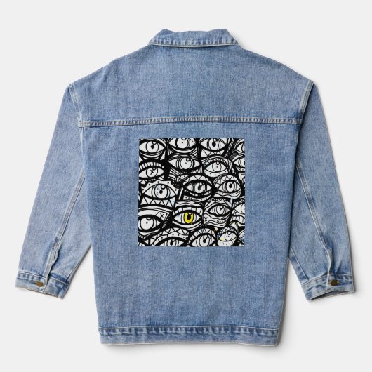 einsames Auge Jeansjacke (Rückseite)